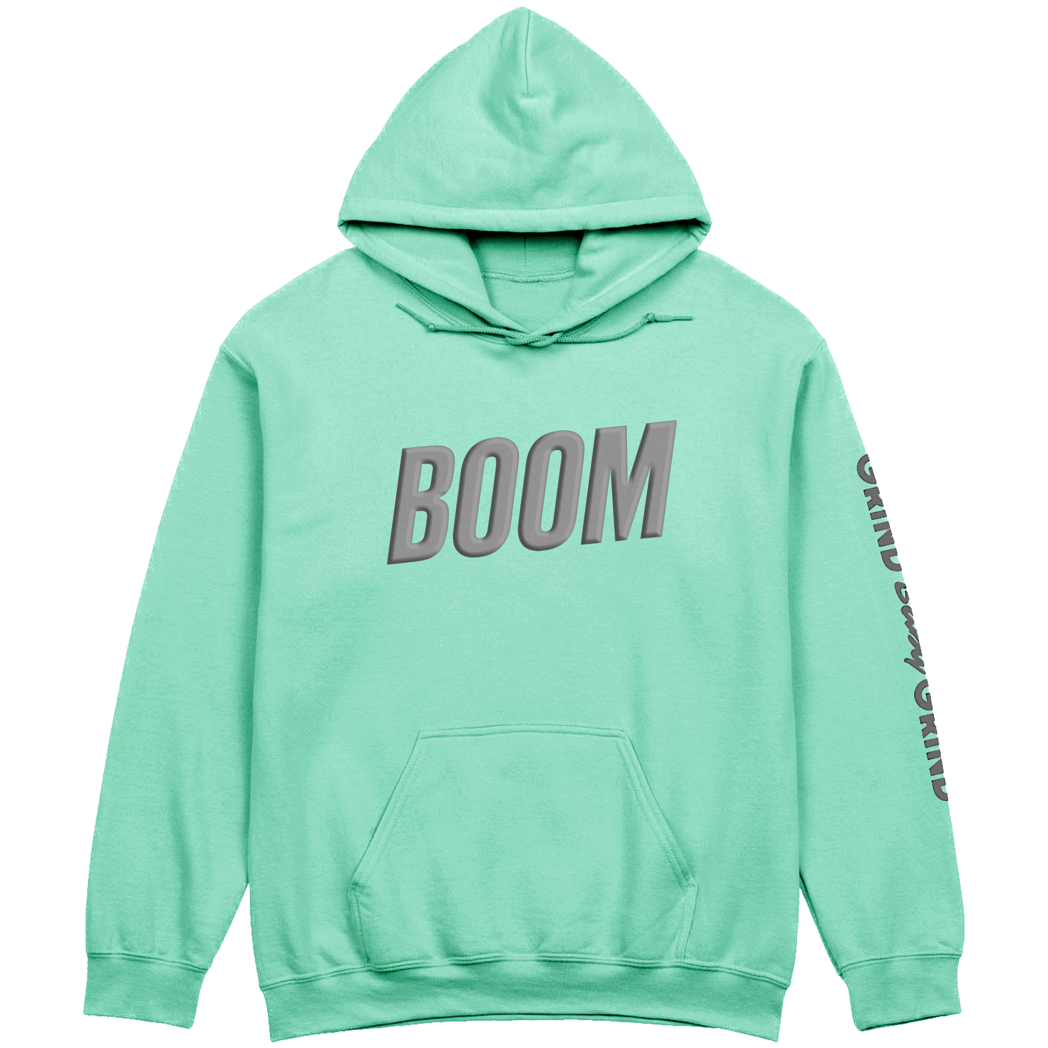 BOOM Hoodie Grey Puff