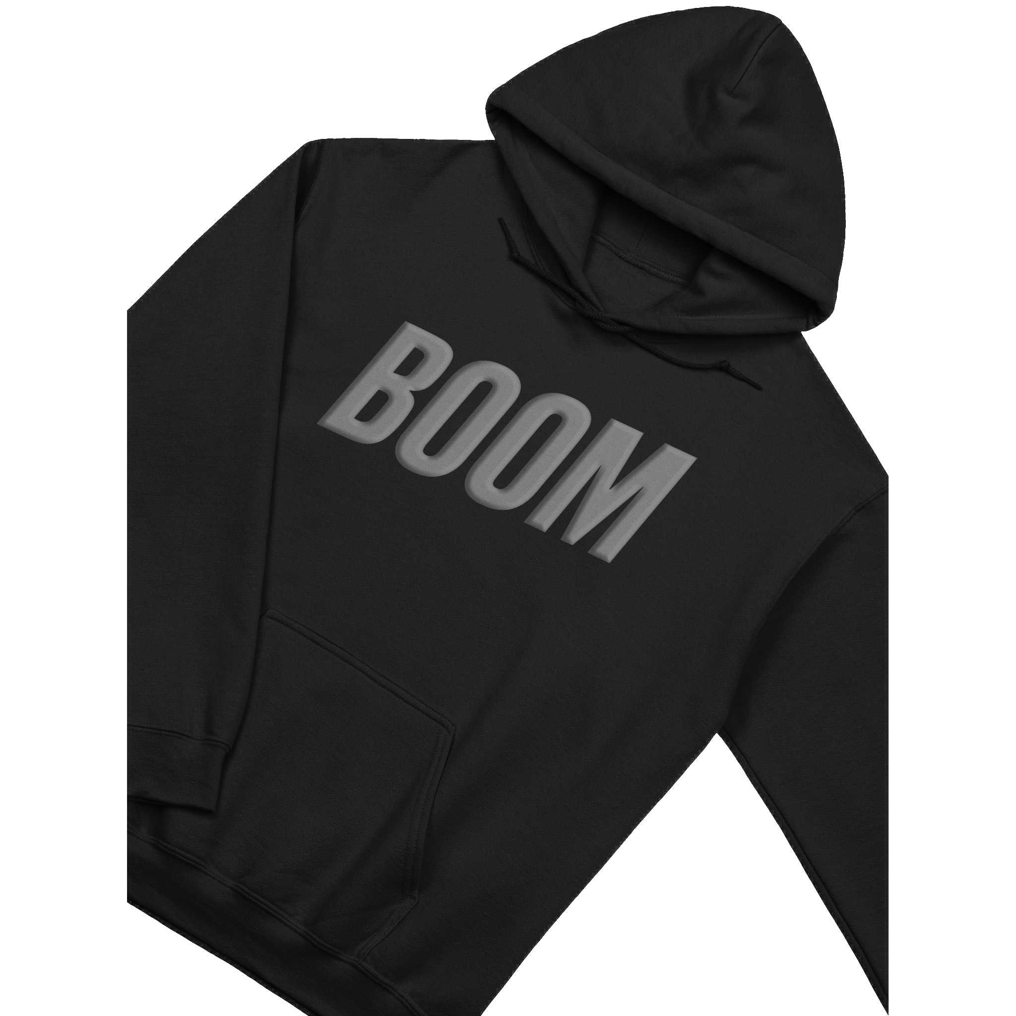 BOOM Hoodie Grey Puff