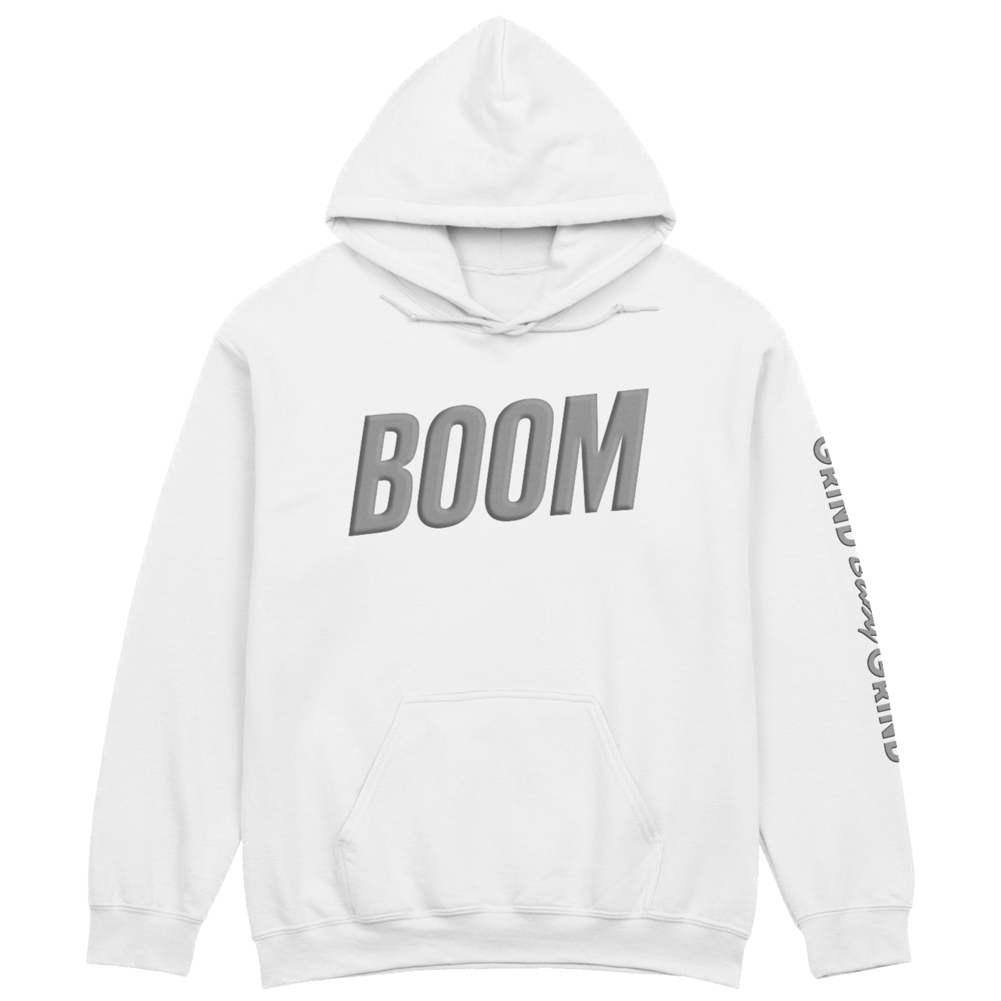 BOOM Hoodie Grey Puff